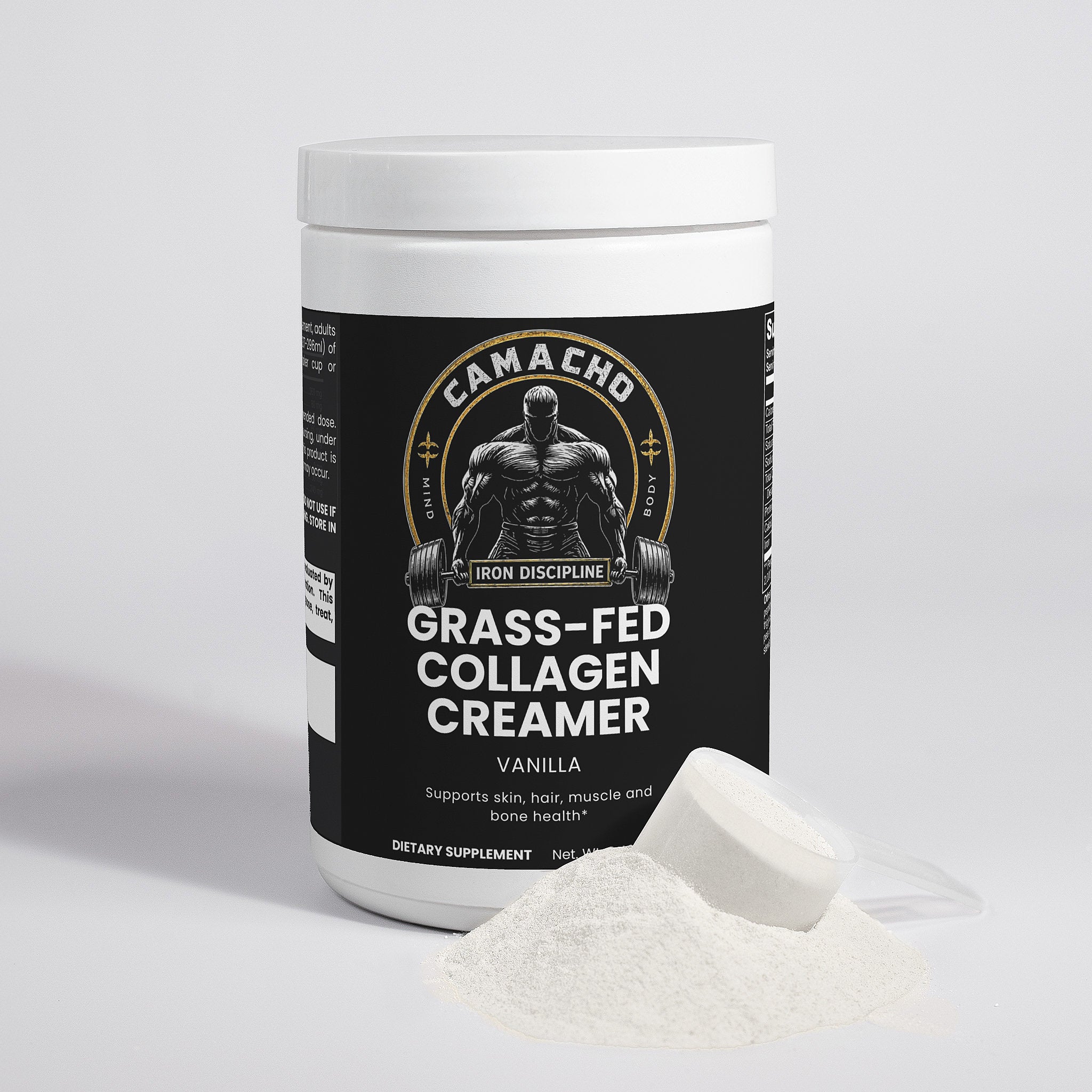 Camacho Iron Discipline, Grass-Fed Collagen Creamer (Vanilla)