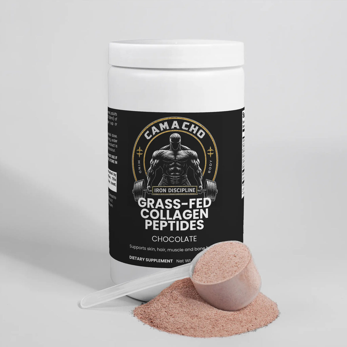 Camacho Iron Discipline, Grass-Fed Collagen Peptides Powder (Chocolate) Camacho Iron Discipline
