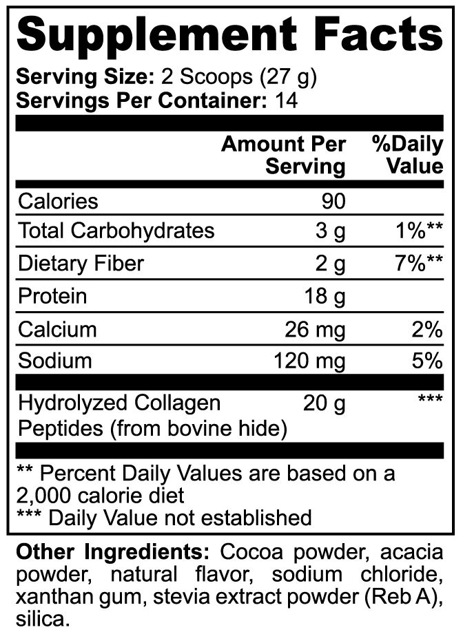 Camacho Iron Discipline, Grass-Fed Collagen Peptides Powder (Chocolate)