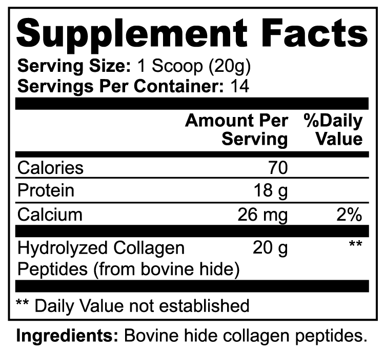 Camacho Iron Discipline, Grass-Fed Hydrolyzed Collagen Peptides