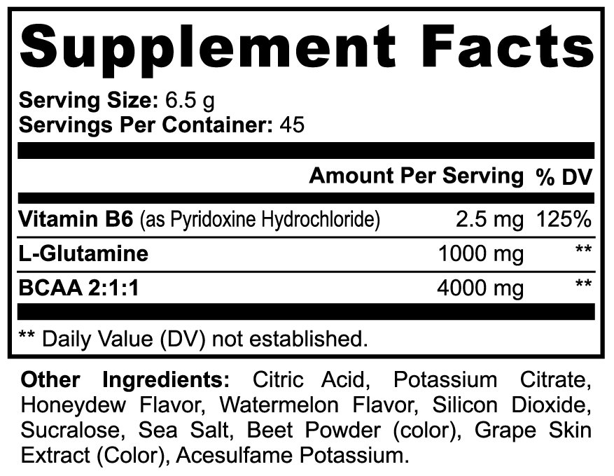 Camacho Iron Discipline, BCAA Post Workout Powder (Honeydew/Watermelon)